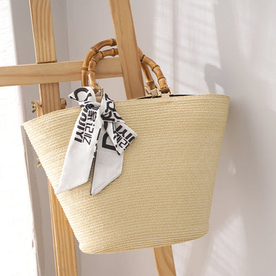 Bolso Tejido de Gran Capacidad con Diseño Artesanal en Paja - Image 6