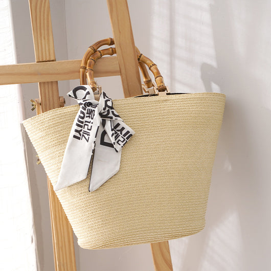 Bolso Tejido de Gran Capacidad con Diseño Artesanal en Paja - Image 6
