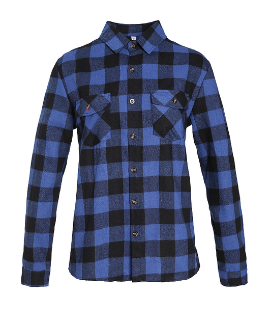 Camisa de Cuadros con Bolsillos y Solapas para Hombre - Manga Larga Otoño - Image 2