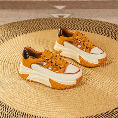 Zapatillas Retro Gruesas con Suela Hueca - Estilo Versátil para Mujer - Image 2