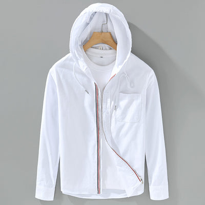 Chamarra Sudadera con Capucha de Algodón - Estilo Casual Americano para Hombre - Image 3