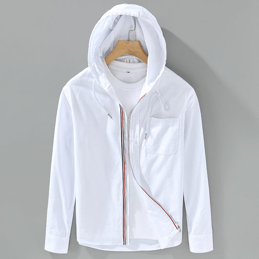Chamarra Sudadera con Capucha de Algodón - Estilo Casual Americano para Hombre - Image 3