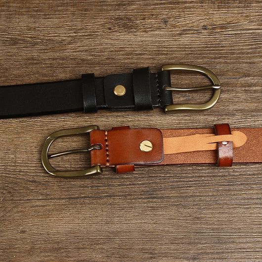 Cinturón de Moda Retro para Hombre con Hebilla de Cobre 3.3CM - Image 18