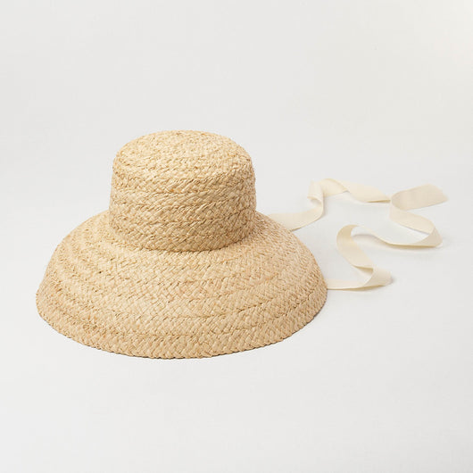 Sombrero de Rafia Tejido a Mano con Ala Ancha Retro y Cintas Ajustables - Image 3