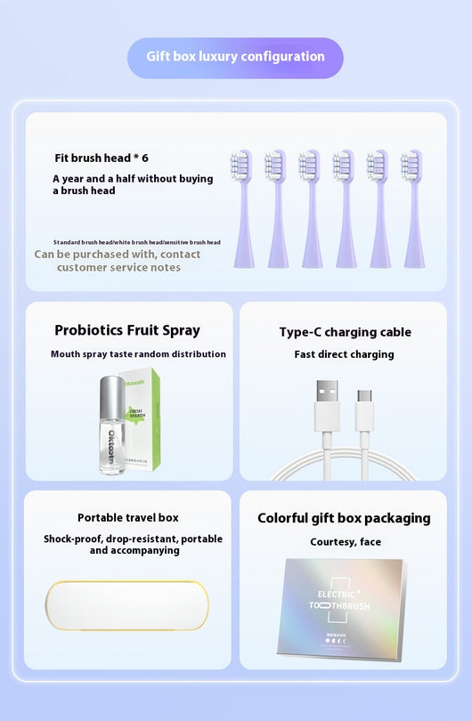 Cepillo de Dientes Eléctrico con Carga Rápida y Cerdas Suaves - Image 14