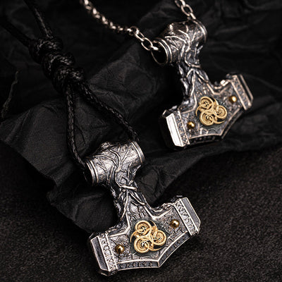 Colgantes de Plata y Cobre Diseño Nórdico Congelado