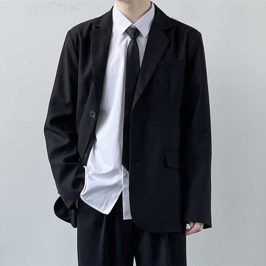 Saco Ejecutivo Talla Grande Hombre Estilo Universitario Primavera Otoño - Image 11