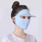 Hat Brim Ice Silk Mask Azul