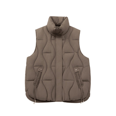 Chaleco Acolchado de Algodón para Invierno - Chaqueta Corta Térmica para Mujer - Image 4