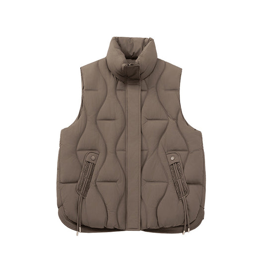 Chaleco Acolchado de Algodón para Invierno - Chaqueta Corta Térmica para Mujer - Image 4