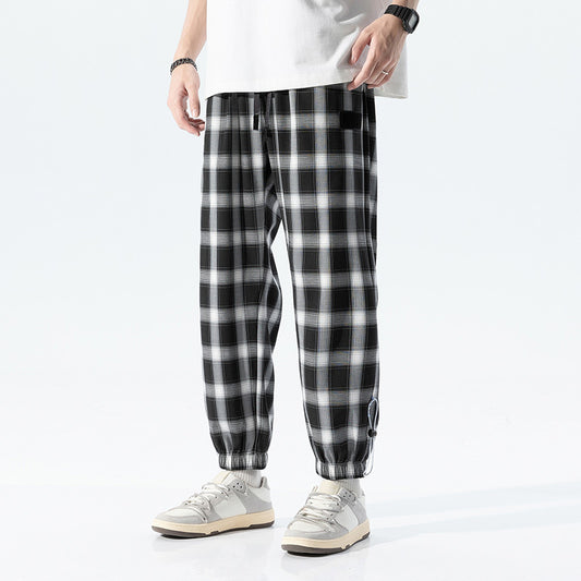 Pantalones Cuadros Blanco y Negro Estilo Hong Kong Unisex - Image 2