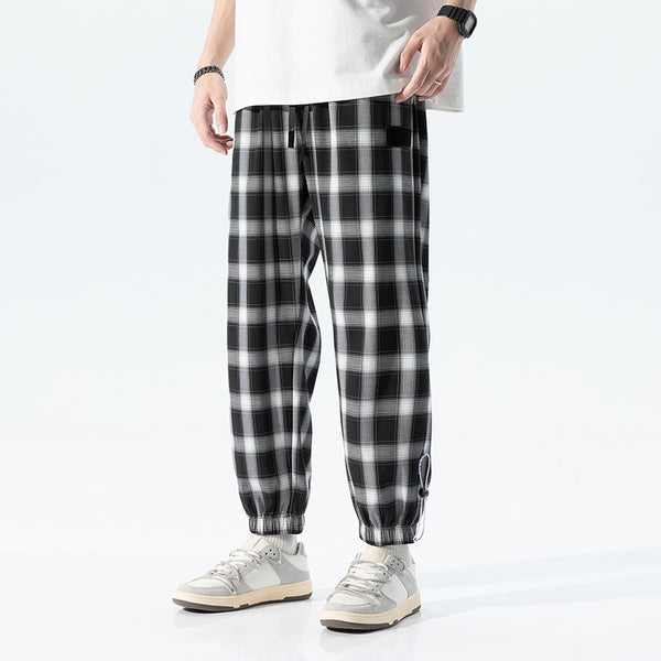 Pantalones Cuadros Blanco y Negro Estilo Hong Kong Unisex