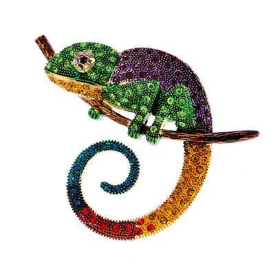 Broche Camaleón con Gota de Aceite y Diamantes - Image 12