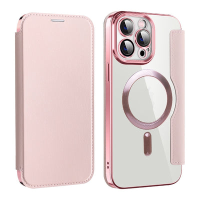 Funda Protectora con Cargador Inalámbrico Transparente y Soporte para Tarjetas - Image 5