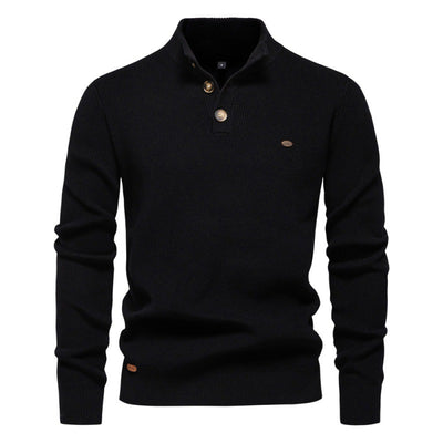 Suéter Business Cuello Alto Hombre - Tejido Premium Liso Casual - Image 13