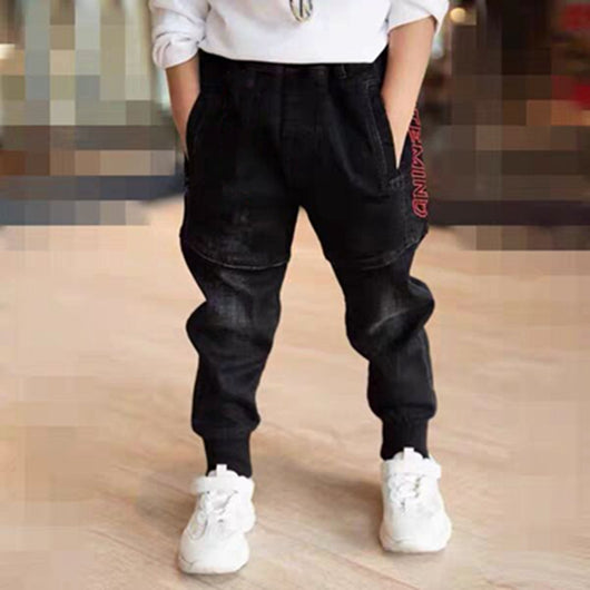 Pantalones Jeans Negros para Niños - Primavera y Otoño