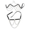 Stitched Metal Multi-layer Body Chain Set Black