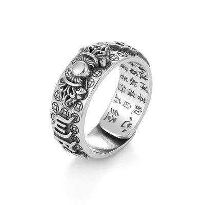 Anillo Pixiu Corazón Sutra Budista - Amuleto de Buena Suerte Unisex - Image 18