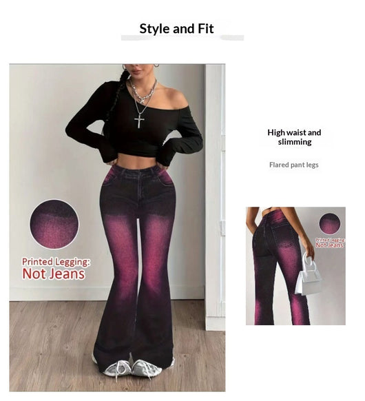 Pantalones Elásticos Slim Fit con Estampado Tipo Denim - Image 11
