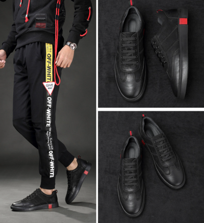 Zapatos Casuales Hombre Estilo Coreano Cuero Premium Tallas Grandes - Image 12