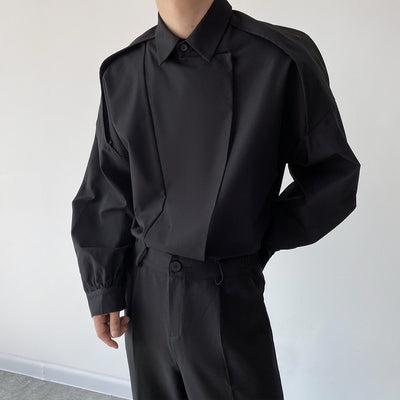 Camisa Manga Larga con Solapas Otoñales para Hombre - Image 7