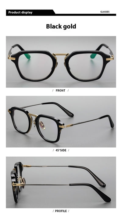 Gafas Retro de Titanio Puro con Montura de Lámina Metálica - Image 18