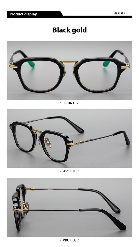 Gafas Retro de Titanio Puro con Montura de Lámina Metálica - Image 18
