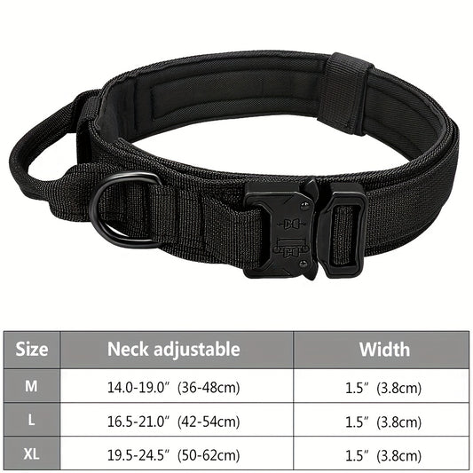 Collar Táctico Militar Reforzado para Perros Medianos y Grandes con Manija de Control - Image 2