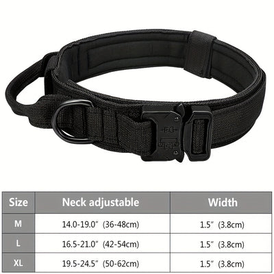 Collar Táctico Militar Reforzado para Perros Medianos y Grandes con Manija de Control - Image 2