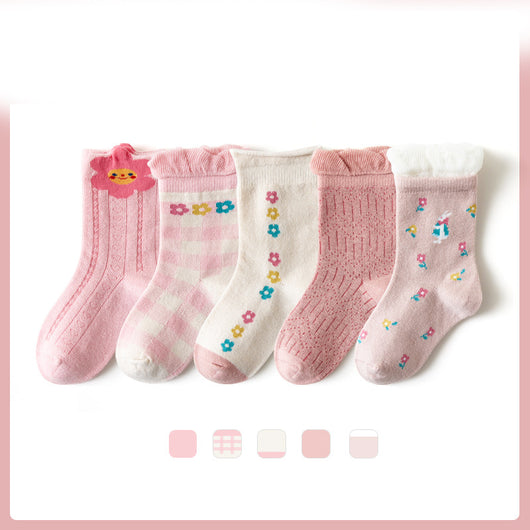 Calcetines Infantiles de Encaje Algodón Media Caña - Image 7