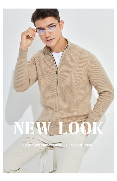 Cardigan de Cashmere Puro Grueso con Cierre - Elegancia Casual - Image 12