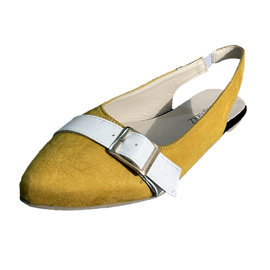 Zapatos Planos de Moda con Hebilla Elástica Punta Afilada