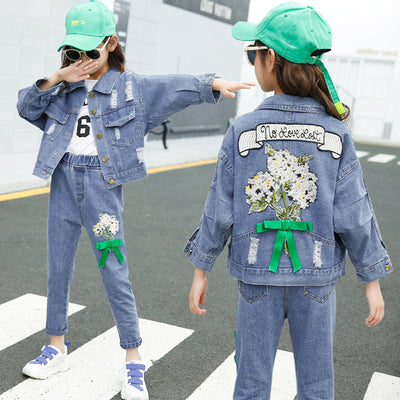 Chaqueta Denim con Solapa para Niñas - Cómoda y Versátil - Image 14