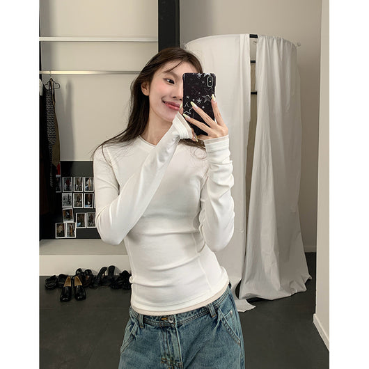 Polera Base Cuello Redondo Lana Merino Mujer - Image 11