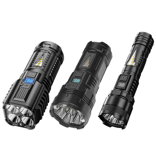 Linterna LED Recargable Profesional de Largo Alcance con Regulación de Intensidad