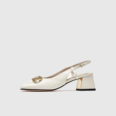 Zapatos de Cuero para Mujer con Tacón Grueso y Punta Cuadrada - Image 6
