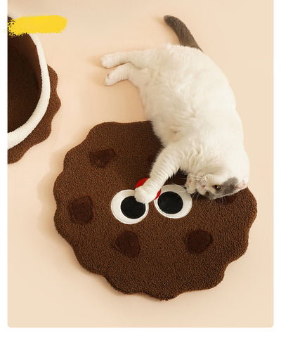Casa Cama para Gato con Forma de Galleta - Refugio Cálido para Otoño e Invierno - Image 7