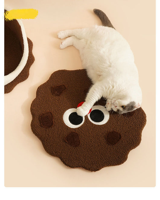 Casa Cama para Gato con Forma de Galleta - Refugio Cálido para Otoño e Invierno - Image 7