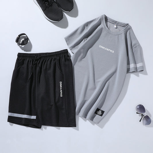 Conjunto Deportivo Hombre - Camiseta Manga Corta y Shorts para Gimnasio y Running