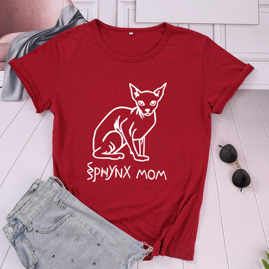 Playera Estampada Gatos sin Pelo con Letras Street Style - Image 10