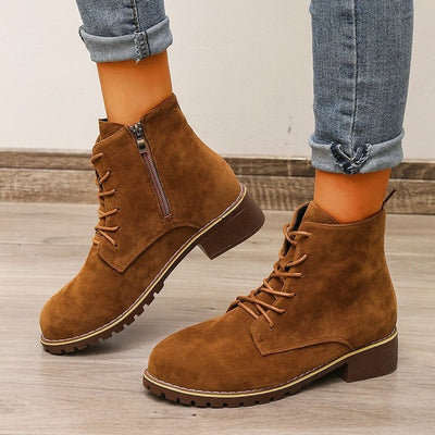 Botas Martin con Tacón Grueso y Cremallera Lateral - Estilo Inglés para Mujer - Image 6