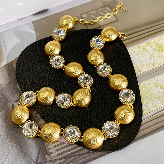 Collar de Oro Elegante Cadena de Clavícula Lujo Ligero Estilo Antiguo - Image 16