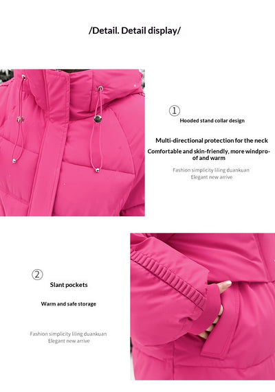Abrigo Largo de Algodón para Mujer con Capucha - Diseño Relajado y Versátil - Image 17