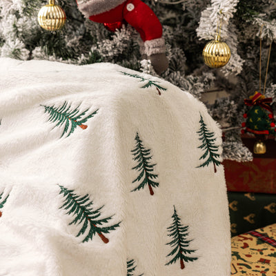Manta Navideña para Sofá con Bordado de Árbol de Navidad - Image 4
