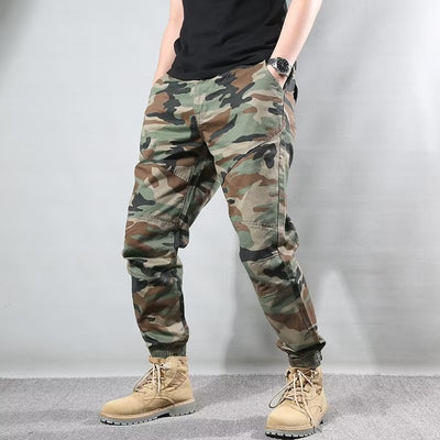 Pantalones Cargo Retro Estilo Japonés con Camuflaje y Corte Tobillero - Image 6