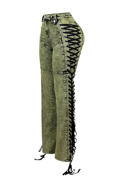 Jeans Bandage con Cordón para Mujer - Estilo Hot Girl Europeo y Americano - Image 12