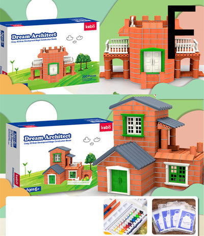 Bloques de Construcción Educativos para Niños - Casa DIY Simulada Hecha a Mano - Image 9