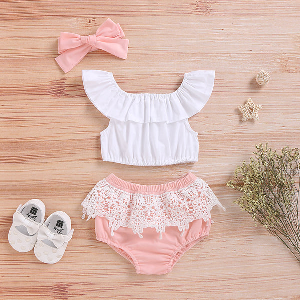 Traje de Verano Infantil sin Capucha en Algodón Liso