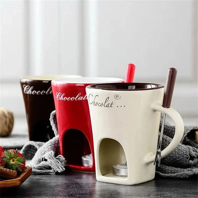 Set de Tazas Fondue Personal - Kit Derretidor de Chocolate, Queso y Postres - Image 20