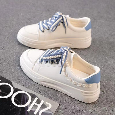 Tenis Deportivos de Plataforma en Cuero para Estudiantes - Comodidad y Estilo Versátil - Image 5